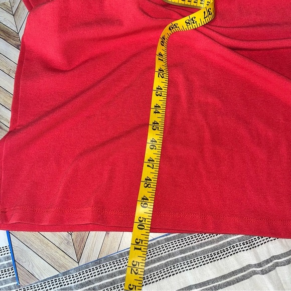 FREE PEOPLE BEACH Atlas Red Tshirt Midi Dress Maxi Short Sleeve Size LG New - Picture 6 of 8